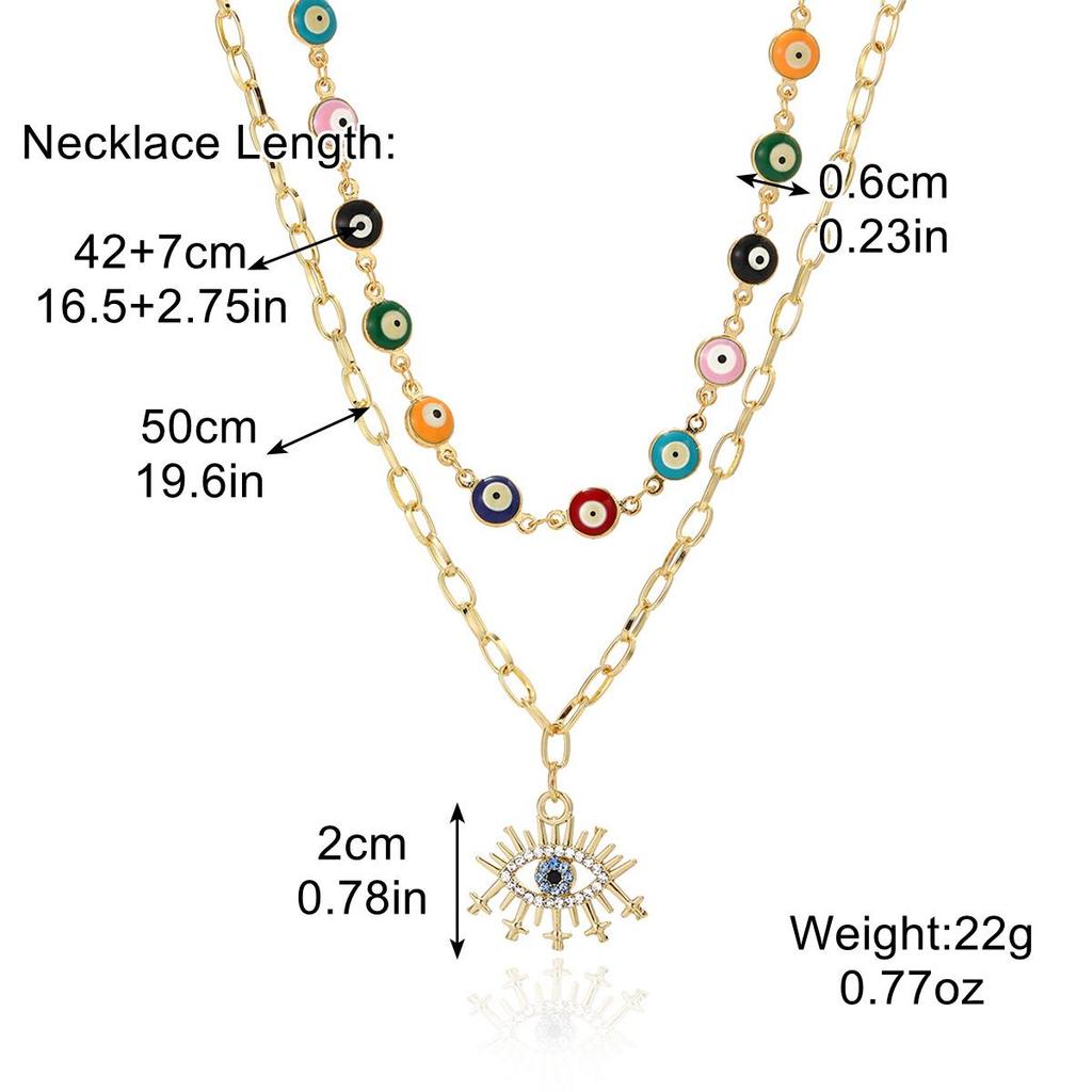 Multi-layer Crystal Pendant Necklace Women's INS Beautiful Elegant Design Versatile Daily Wear Fashion Neck Jewelry