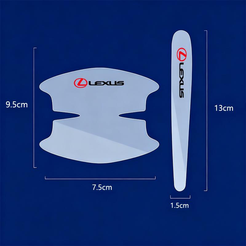 8Pcs Car Door Bowl Handle Protective Sticker Anti-collision Strip For Lexus F SPORT ES RX NX LS UX LM LX GX LC RZ IS CT GS RC HS