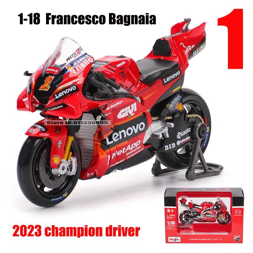 Maisto 1:18 2024 Ducati Lenovo Team #1 Bagnaia Champion Driver Moto GP Racing Casting Alloy Motorcycle Model Collection Gift Toy