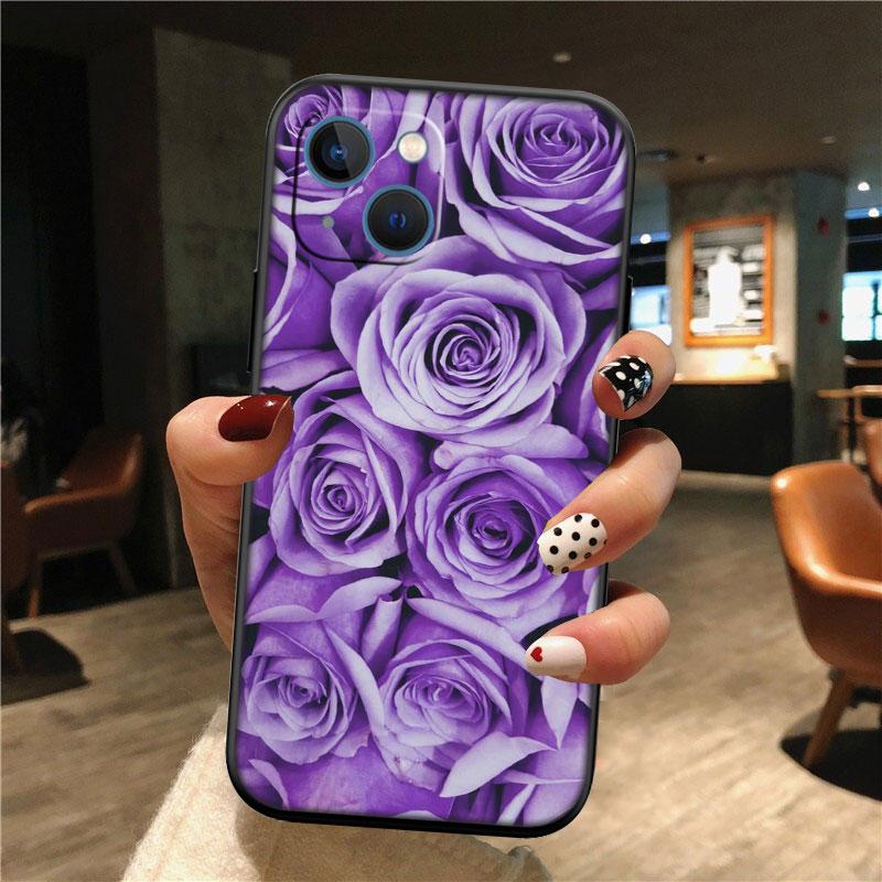 IK42 Lavender Purple Flower Phone Case for OPPO A40 A60 A80 A15 A16 A16K A12 A17 A17K A54 A54S A53 A53S A55 A56 A57 A98 F23