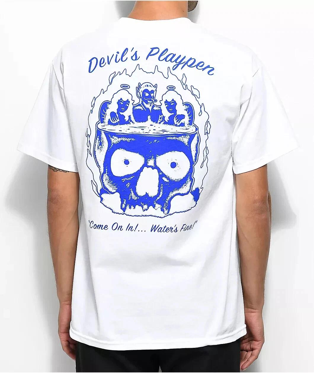 A-Lab Mens Devil s Playpen The Water Is Fine Funny T-Shirt New 2XL S