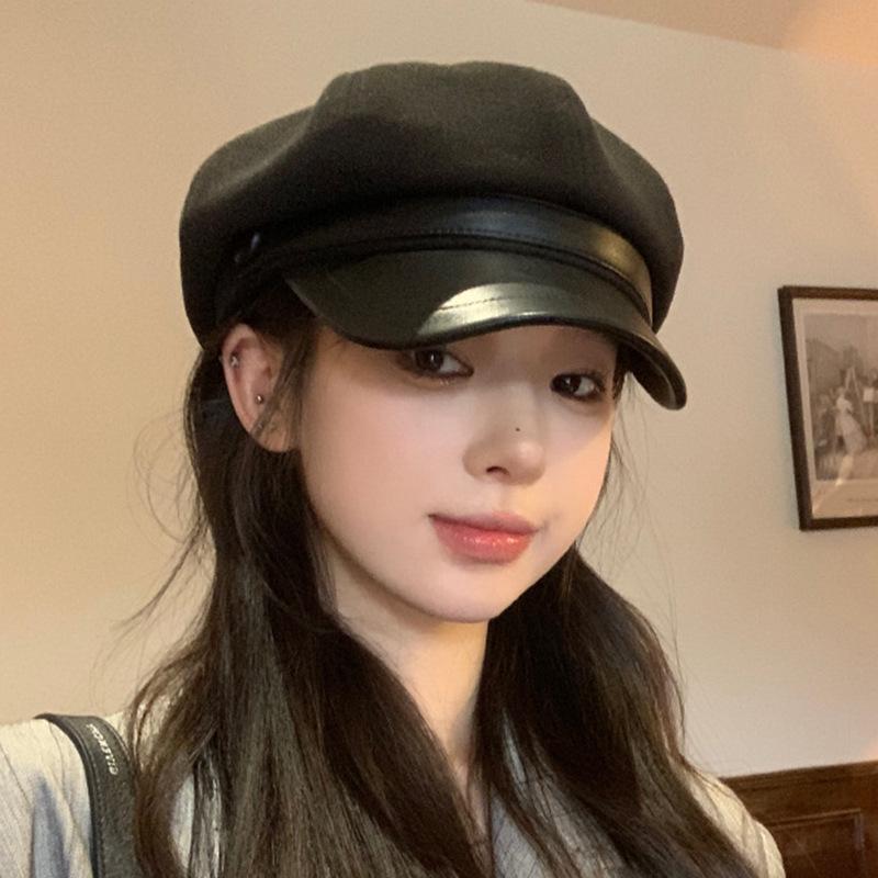 Women's Wool Beret: Large Head, Small Face, Warm Autumn/Winter Newsboy Hat