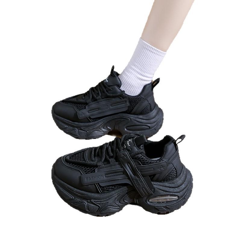 ins new dad shoes women's autumn students running sports thick soles increase height casual street shooting