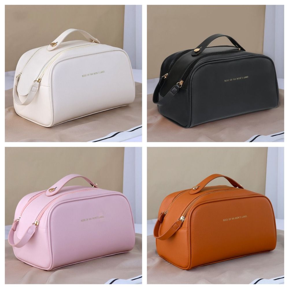 

Многофункциональный ящик для хранения косметики, вместительная сумка для хранения туалетных принадлежностей на молнии, бытовая black-02