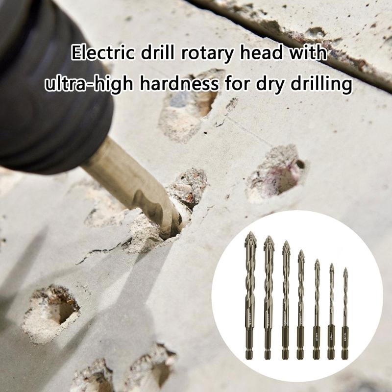 7Pcs Eccentric Twist Drill Bit Hardness Skewed Head Strength Eccentric Drill Bits Industrial Strength Drill Bits