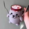 Ice Cream Pint Sleeves Cover with Spoon Handle Cute Animal