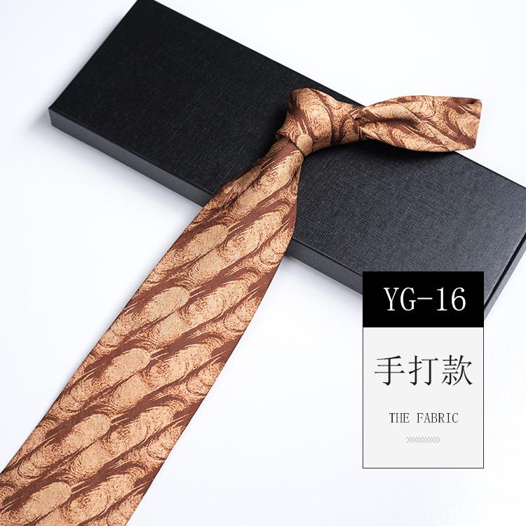 Pattern Printed Tie Men'S 9Cm Wide Personalized Retro Banquet Hosting Suit Large Flower Polyester Hand Tie