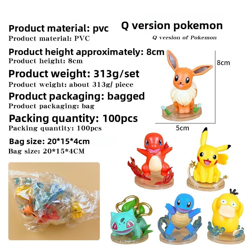 Pokmon Miniature Pvc Figurines Set Featuring Pikachu Charm For Home Decor And Collectors