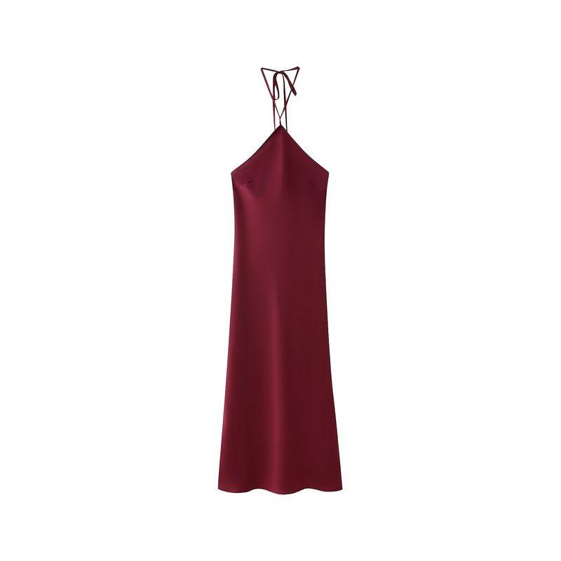 Kaslead New Arrival Women's Clothing Fashion Style Fashion Silm Silk Satin Texture Intimates Style Dress 3152276