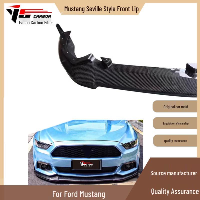 Carbon Fiber Front Lip Spoiler for 2015-2022 Mustang