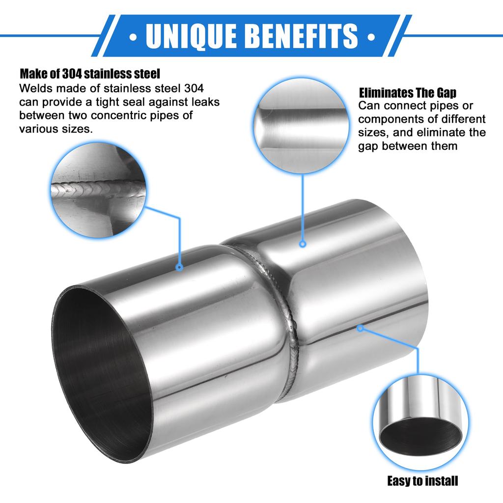 A ABSOPRO Exhaust Tracheal Adapter Connector Reducer 64mm ID To 66mm OD Exhaust Adapter