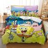 New 3d Cartoon SpongeBob SquarePants Duvet Cover Pillowcases Twin Full Queen King Size Bedding Set Soft Bed Linens Bedclothes