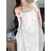 French pure desire wind straps premium white suspender dress women's summer Mori seaside beach vacation wind skirt