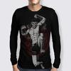 Spring and Autumn Round Neck Muay Thai Graphic 3D Printed Top Fashionable Casual Long Sleeved Men's T-shirts