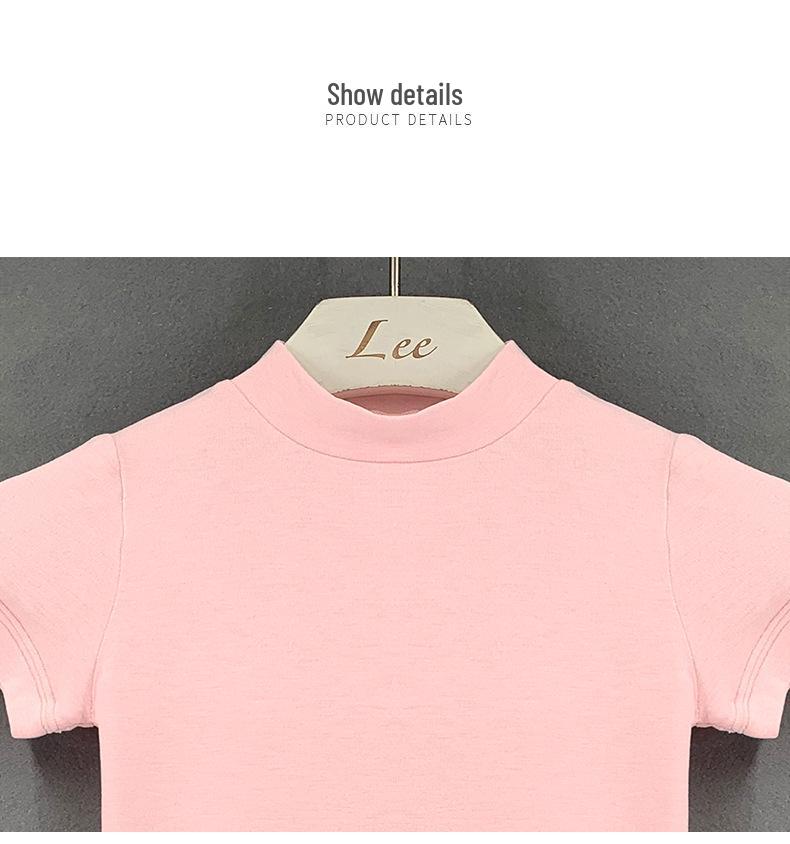 Dongdaemun Sexy Semi-Sheer Tight-Fit Short-Sleeve T-Shirt