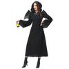 Seductive Black Witch Robe with Bat Wings - Halloween Costume for Cosplay & Role Play