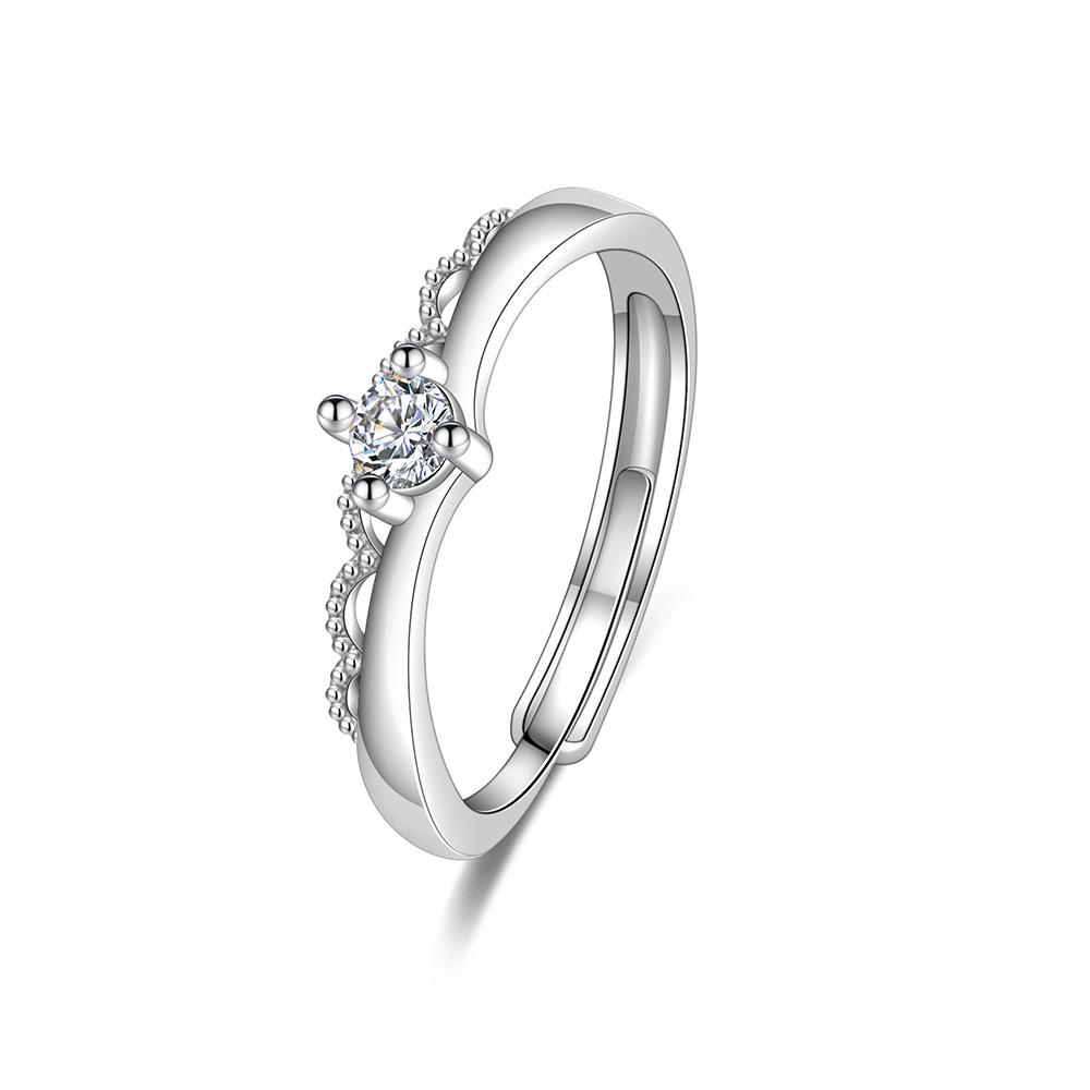 Crown Couple's Adjustable Ring Set - Luxury Valentine's Day Gift