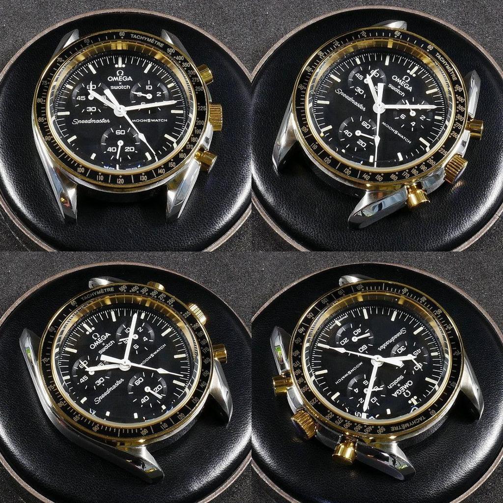 Used [Genuine Move Transplant] Swatch x OMEGA Omega x Swatch Moon Yellow Gold Combination Metal Custom (MOD)