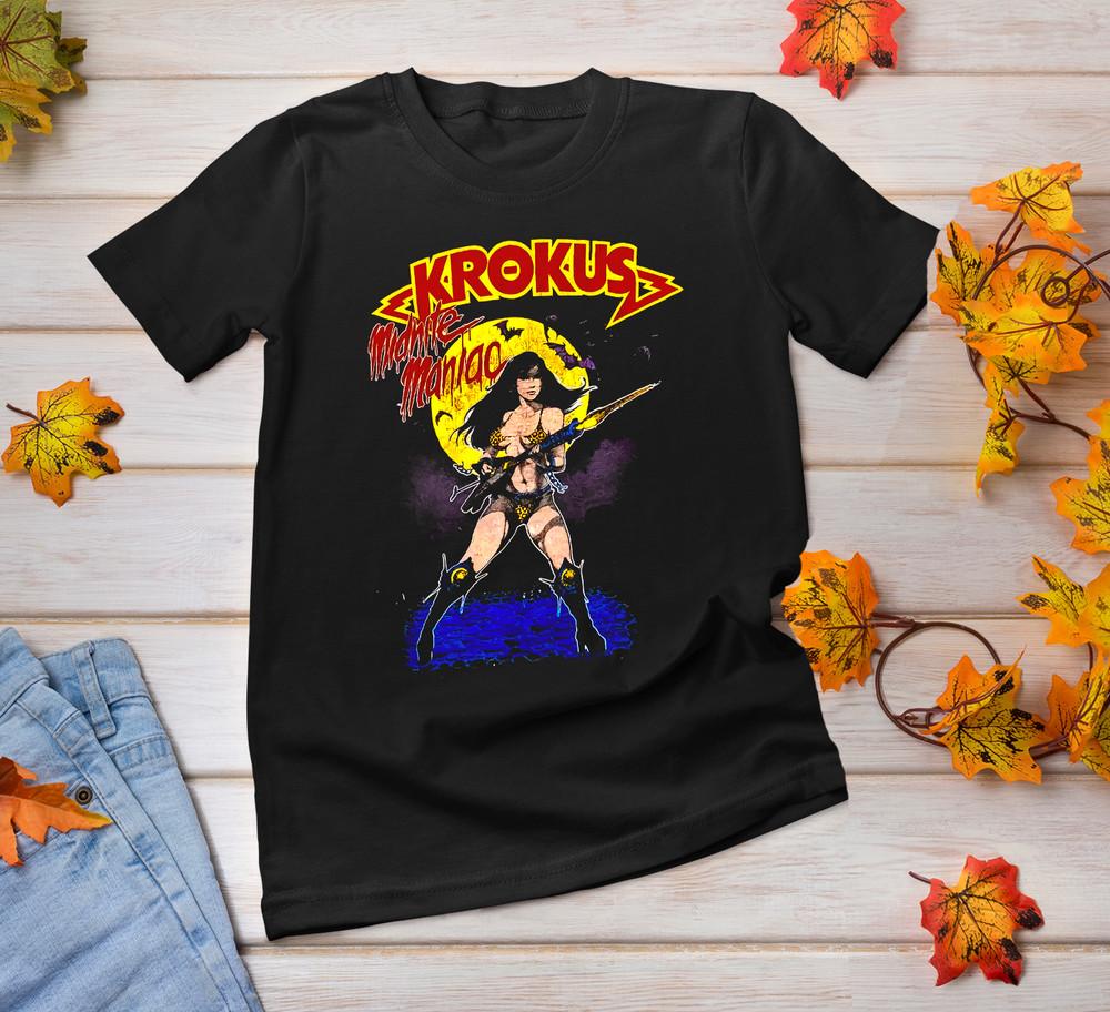 Krokus Band Tour Shirt Short Sleeve Black Unisex T-Shirt XXL
