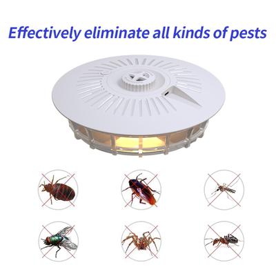 Luce Zapper per Zanzare da Appendere con 5 Piastre Adesive 4 Modalità Lampada Elettrica per Insetti Lampada da Esterno Batteria