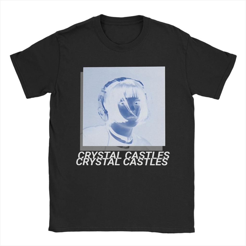 Camisetas Gráficas Unisex Crystal Castles Ropa de Música Electrónica Celestica Estilo Minimalista Camisetas de Manga Corta con Cuello Redondo Camiseta