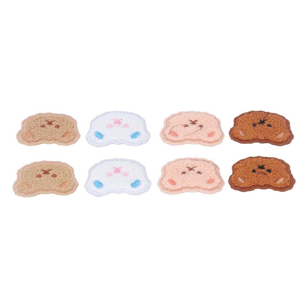 8pcs Bear Patch Cute Bear Pattern Easy Iron Cartoon Patches DIY Craft Bear Iron On Patches for Dress Package