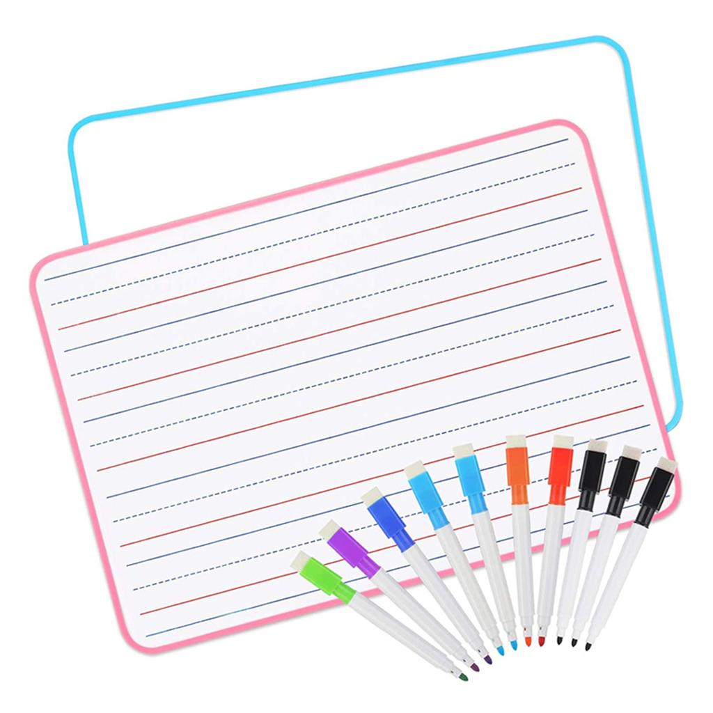 Double Sided Whiteboard Magnetic Whiteboard Dry Erase White Board with Lines Ruled Writing Board for Office School Home