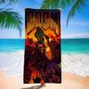 Cool Movie D-Doom Anime Beach Swimming Towel Soft Absorbent Washcloth Children's Gifts For Kids Travel Camping Gym