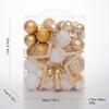 50PCS Fashion Plastic Christmas Ball Set 3/4/5/6/8cm Suspensable Christmas Tree Balls Multicolor Xmas Baubles Scene Supplies