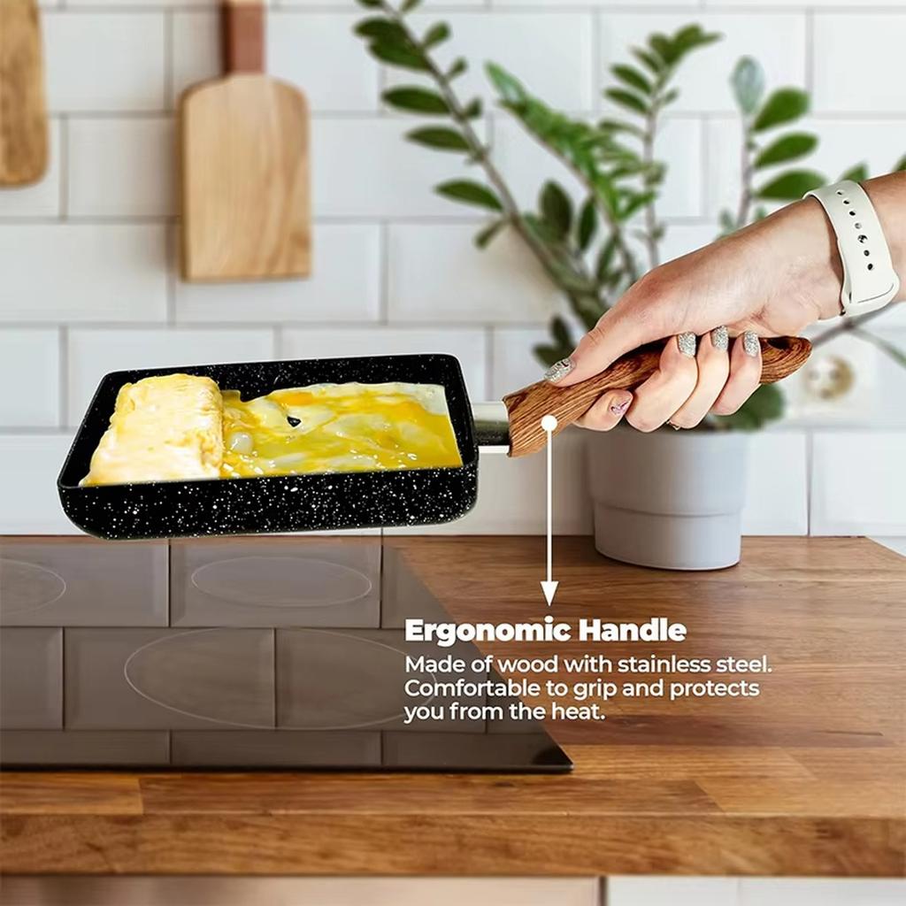 Japanische Tamagoyaki-Pfanne Antihaft-Omelettpfanne für Induktionsherd