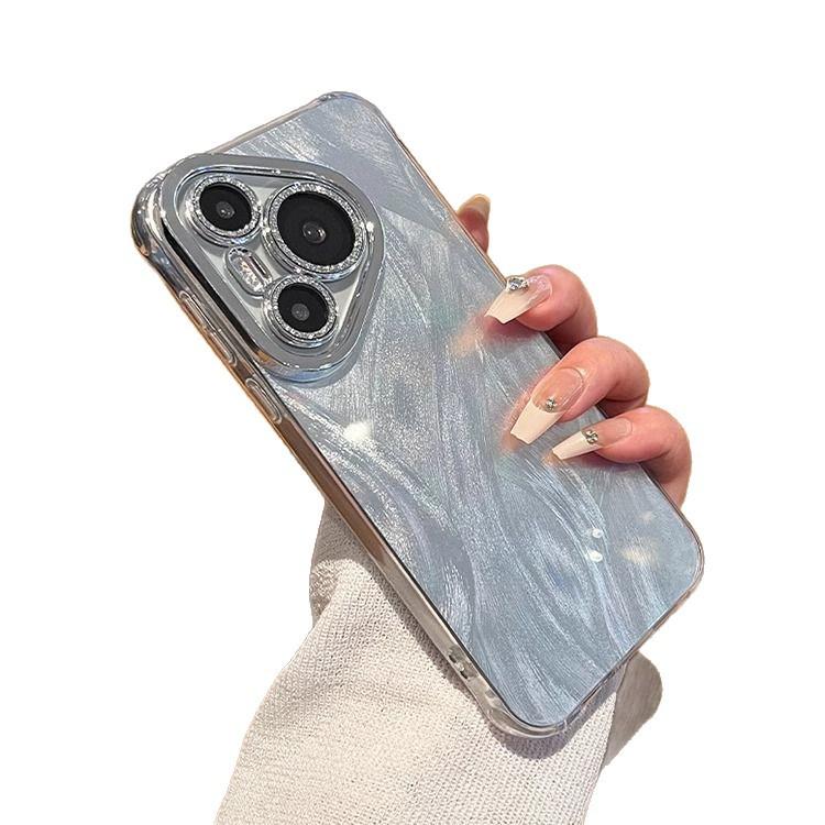 Applicable to Huawei Pura80pro mobile phone case glitter lens film nova14 bracelet mate60/70 fashion feather yarn
