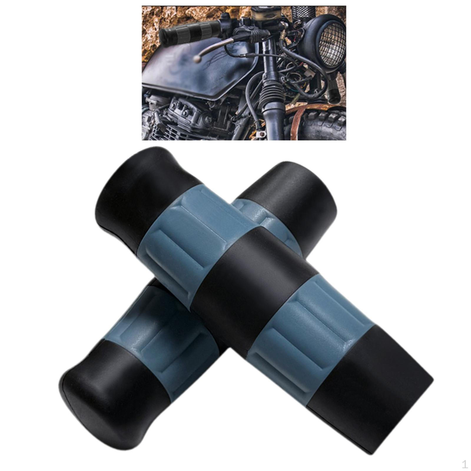 

Motorcycle Handle Grips Anti Slip for 1 inch Handlebars Accessories Flexible TPU Easy Black Blue