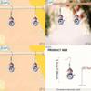 Christmas Snowman Acrylic Cartoon Earrings With Silver Ear Pins For Holiday Party Accessory