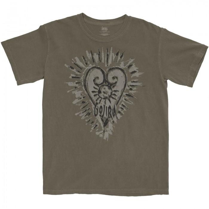 Camiseta de algodão unissex Gojira adulto Fortitude Heart L da tempestade de poeira