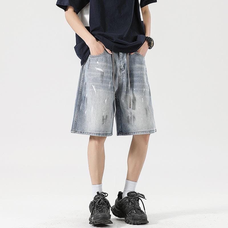 New Summer Loose Jeans Men's Mid-sized Shorts