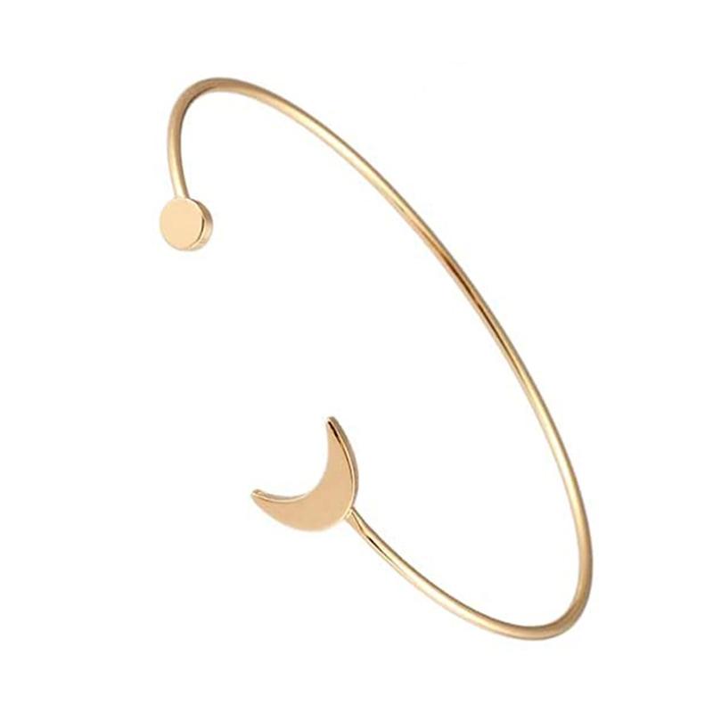 Metal Arm Cuff Upper Arm Bracelet Band for Women Gold Silver Adjustable Arm Cuff