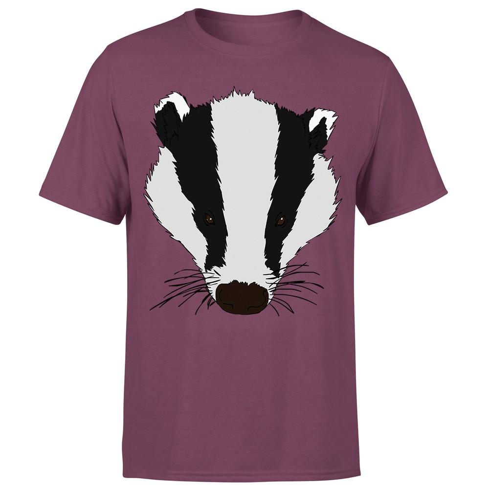 Badger Animal Face Ani Mates Unisexs Funny Novelty TShirt OrP1A2 2XL