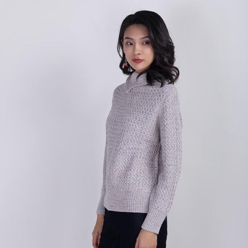 Anlom Women's Mock Neck Thickened Cashmere Blend Knit Sweater