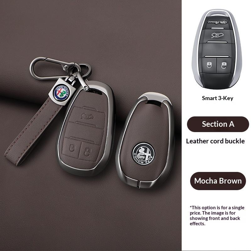 Car Remote Key Case Cover Shell Protector Keyless For Alfa Romeo Giulia 2015 +Stelvio 2016+ Spider Etcetera Car Key Bag Keychain wnp522