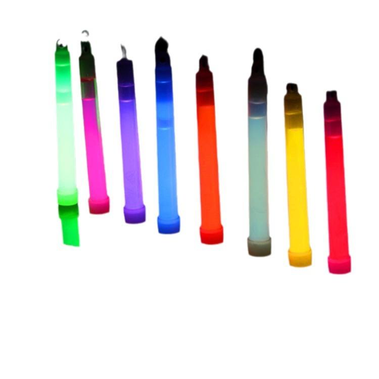 6" Glow Stick with Hook for Camping, Emergency, Concert, Party, or Cheering Lighting
