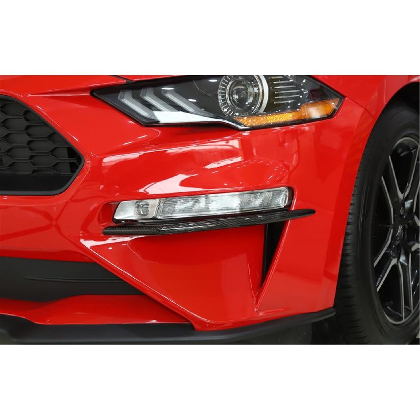 Car Front Fog Light Lamp Eyelid Decoration Cover Trim Strips for Ford Mustang 2018    2022 Exterior Accessories