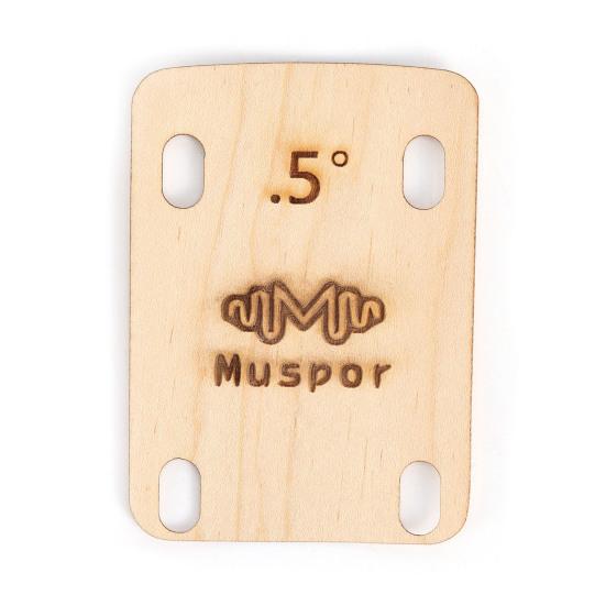 3 Stück Gitarrenhals-Unterlegscheiben, Massivholz-Halsplatte für angeschraubte Halsbefestigung, 0,25/0,5/1 Grad Gitarrenhalsplatten-Werkzeug für die Reparatur des Gitarren-Bass-Halses