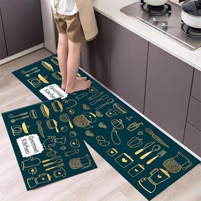 Creativity Kitchenware Coffee Bathroom Kitchen Doorway Durable Soft Carpet Non-slip Dirty Home Decoration