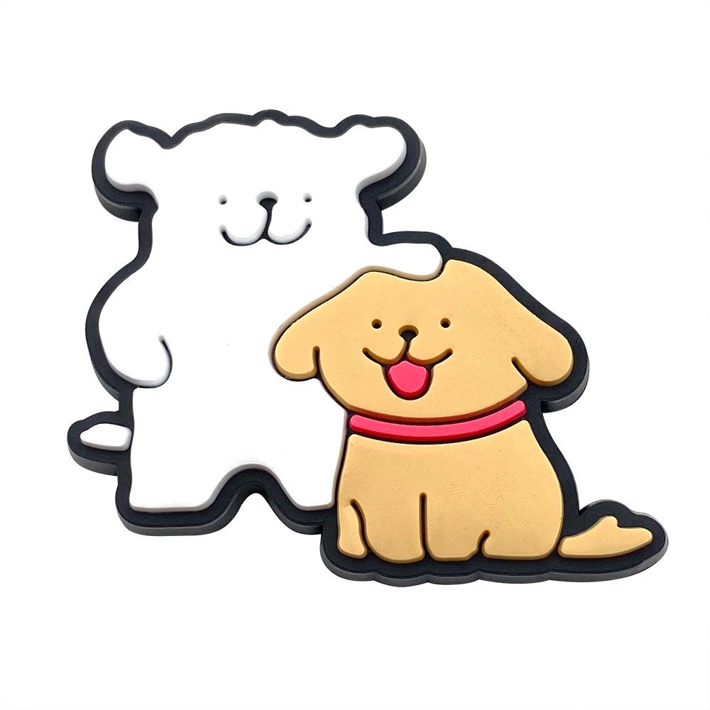 Cartoon Dog Shoe Charms: PVC Soft Rubber Decorations for Crocs