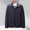 Autumn and Winter New Style Velvet Thickened Lapel Middle-aged and Elderly Jackets Men's Casual Jackets Dad Wear Warm Men's Jackets