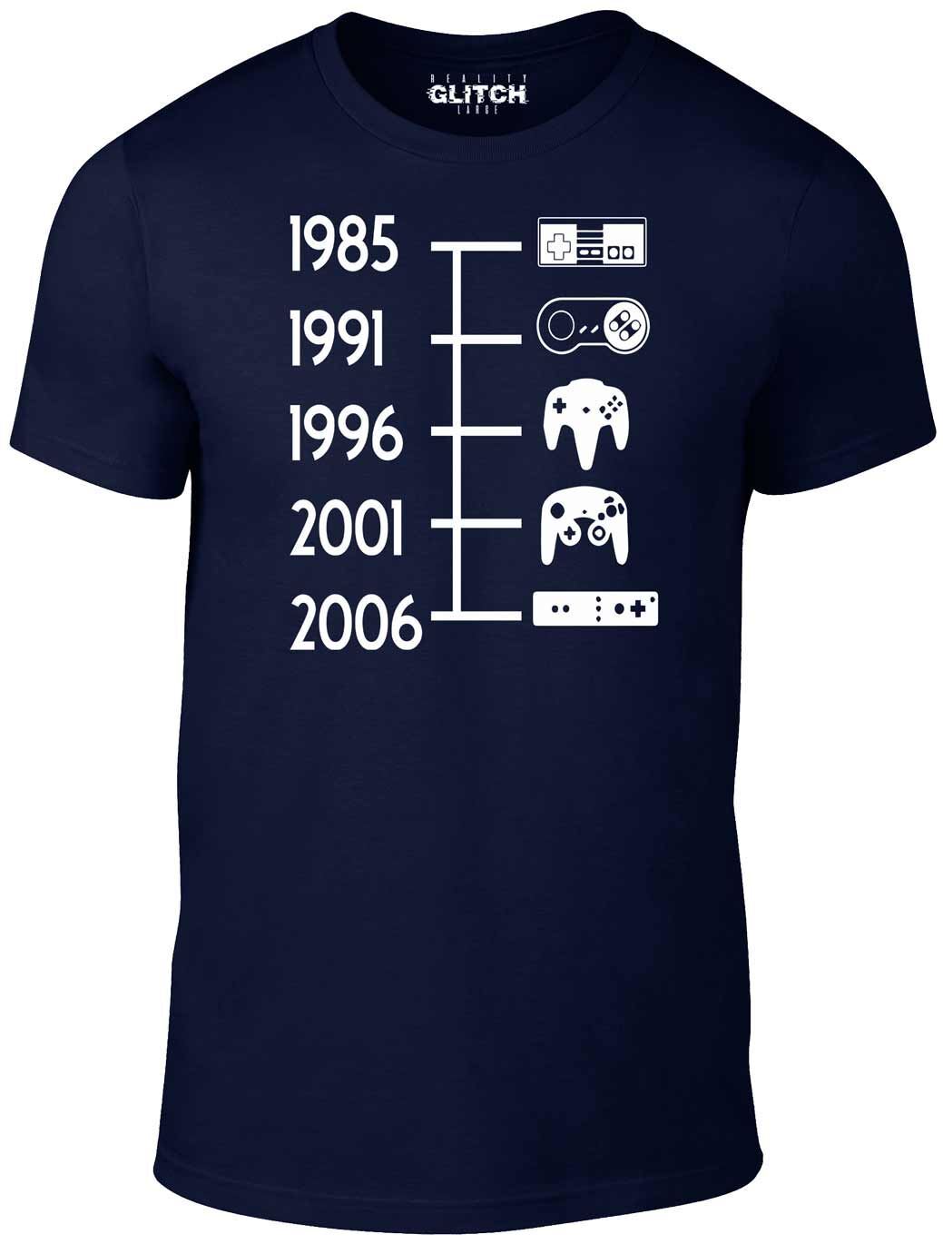 Game Controller Timeline Men s T-Shirt Mens Womens Tees Top - Gaming Gamer Funny Joke Xbox PS4 Xmas 4XL