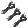3Pcs USB Power Cord 3.5x1.35mm Jack Charging Cable Wire Line DC 5V for Fan Phone Speaker