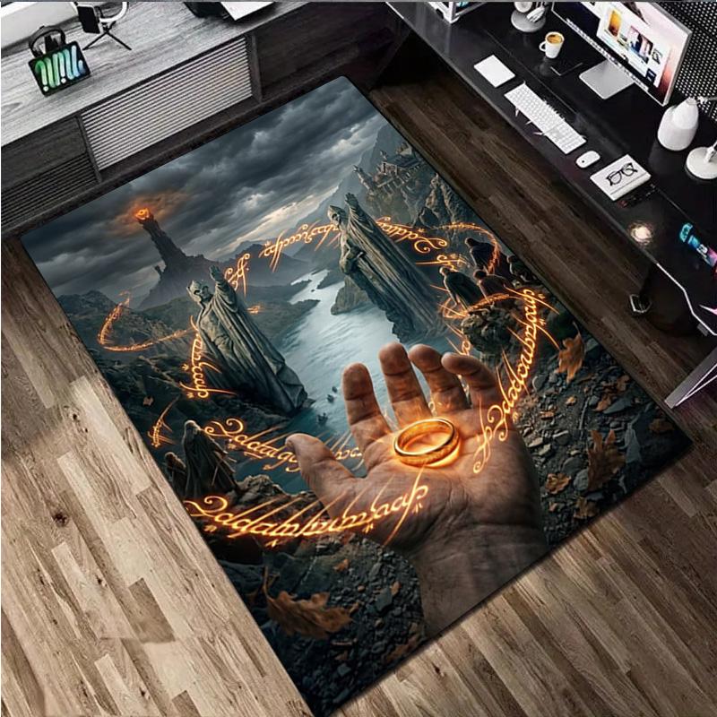 The Lord Of The Rings Carpet Office Decorative Carpet For Living Room Bedroom Door Mat Floor Rug Computer Chair Area Rug