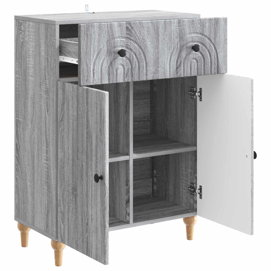 Sideboard Grey Sonoma 66 x 34.5 x 90 cm Particleboard