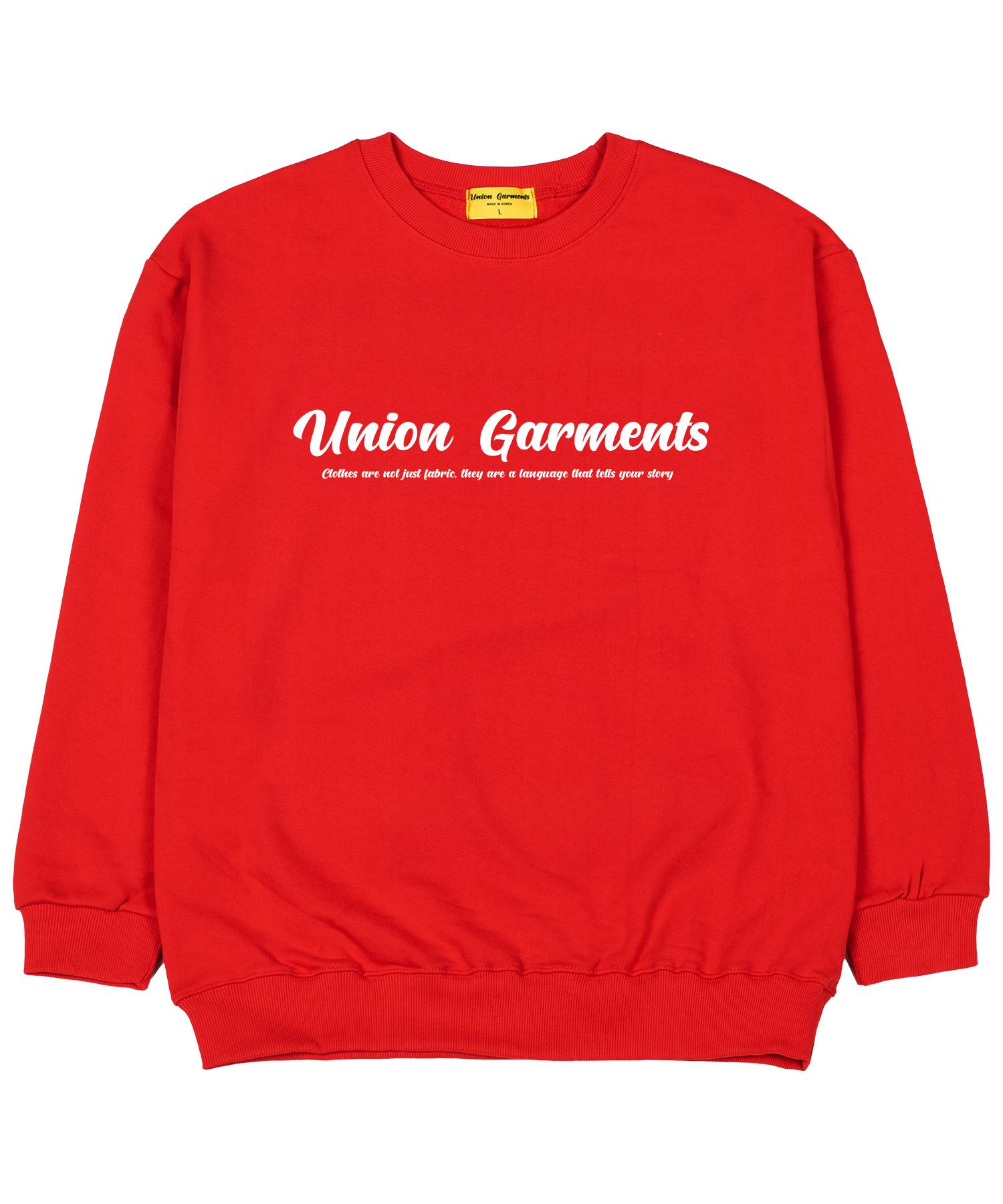 Union Garments Логотип Толстовка Оверсайз из French Terry Красная L